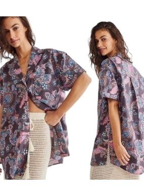 We The Free People | Poolside Printed Boyfriend Shirt